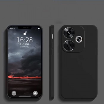 Liquid Air silikoninis juodas dėklas - su kameros apsauga (Xiaomi Poco F6 5G)